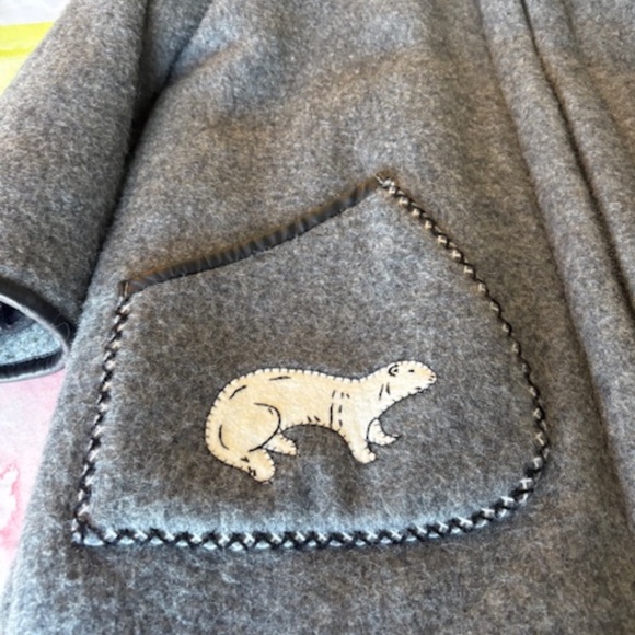 JAMES BAY authentic vintage sz 16 (XL) Women's inuit wool parka gray - Picture 6 of 16